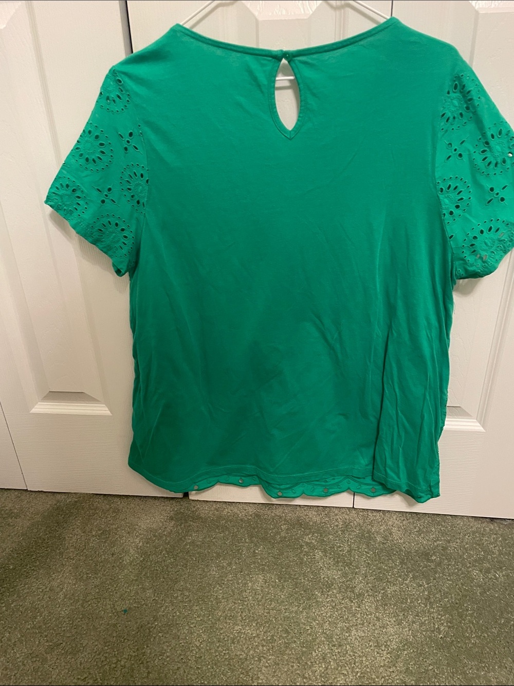 Women’s Eyelet Short Sleeve Top - Picture 3 of 3